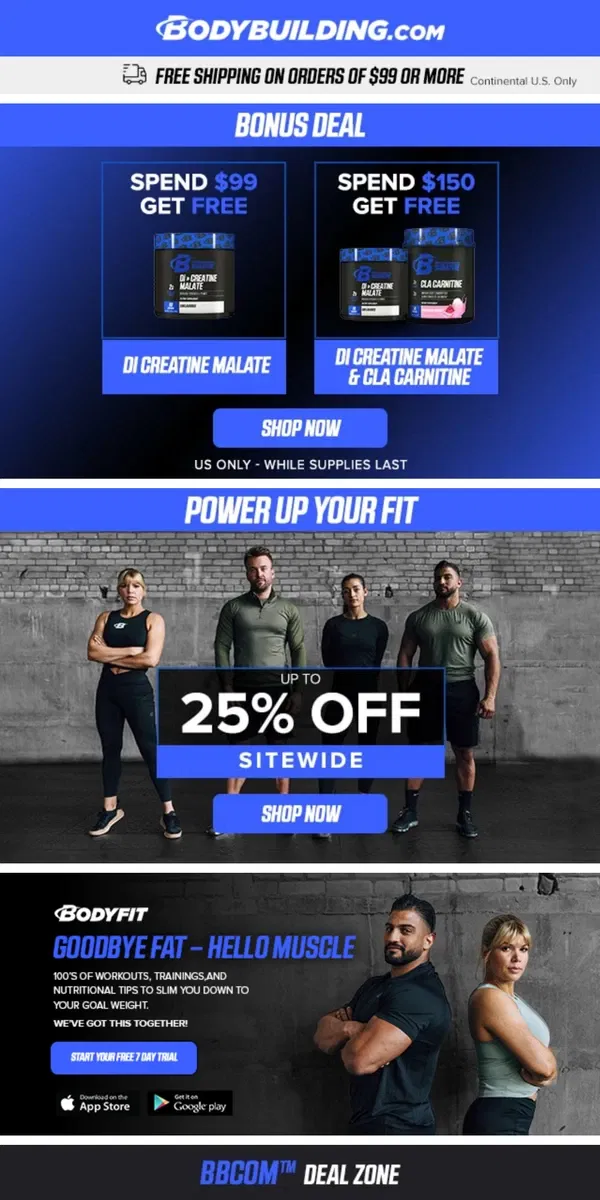 Email from Bodybuilding.com. 💪 BIG DEALS in Test Boosters! + BONUS Deal Offers!