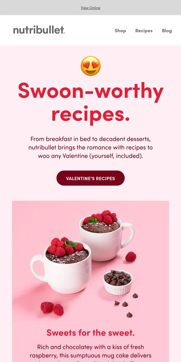 Email from nutribullet. Blend the love…