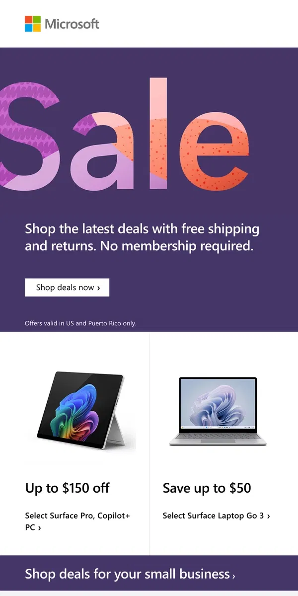 Email from Microsoft Store. Save now. No membership required.