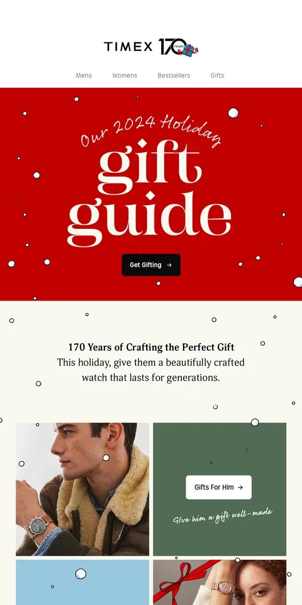 Email from Timex. Give Them A Gift Well-Made 🎁