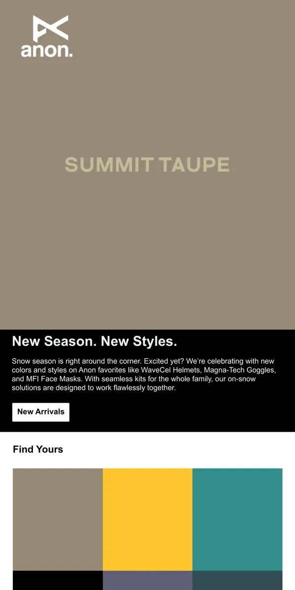 Email from Burton. New Winter Arrivals