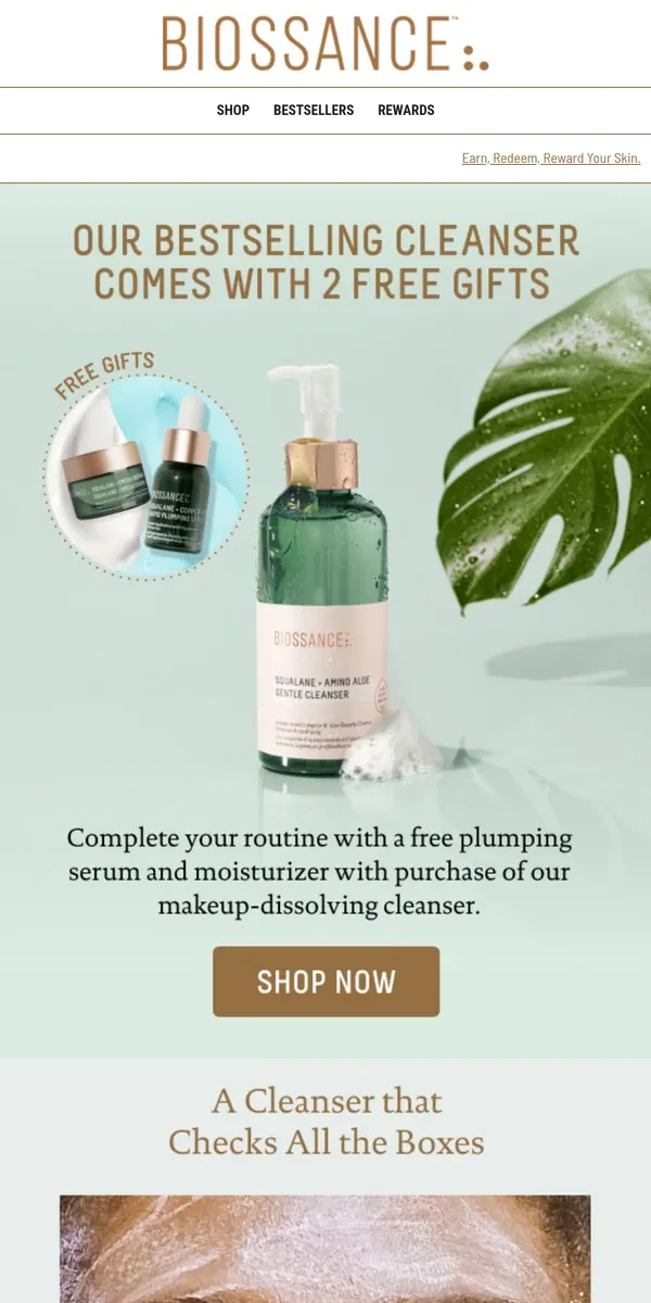 Email from Biossance. The perfect cleanser does exist 🙌