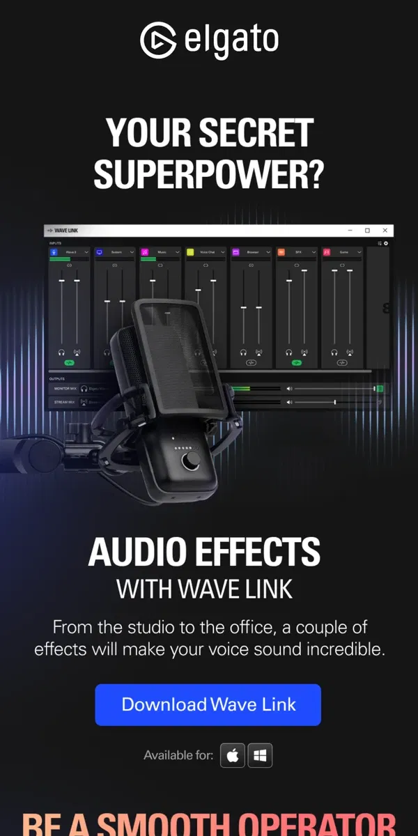 Email from Elgato. Your shortcut to sounding pro
