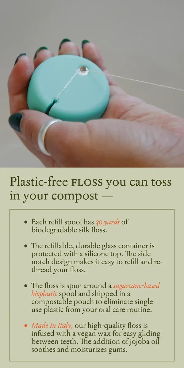 Email from by Humankind. The average American uses ~350 to 700 floss picks per year.