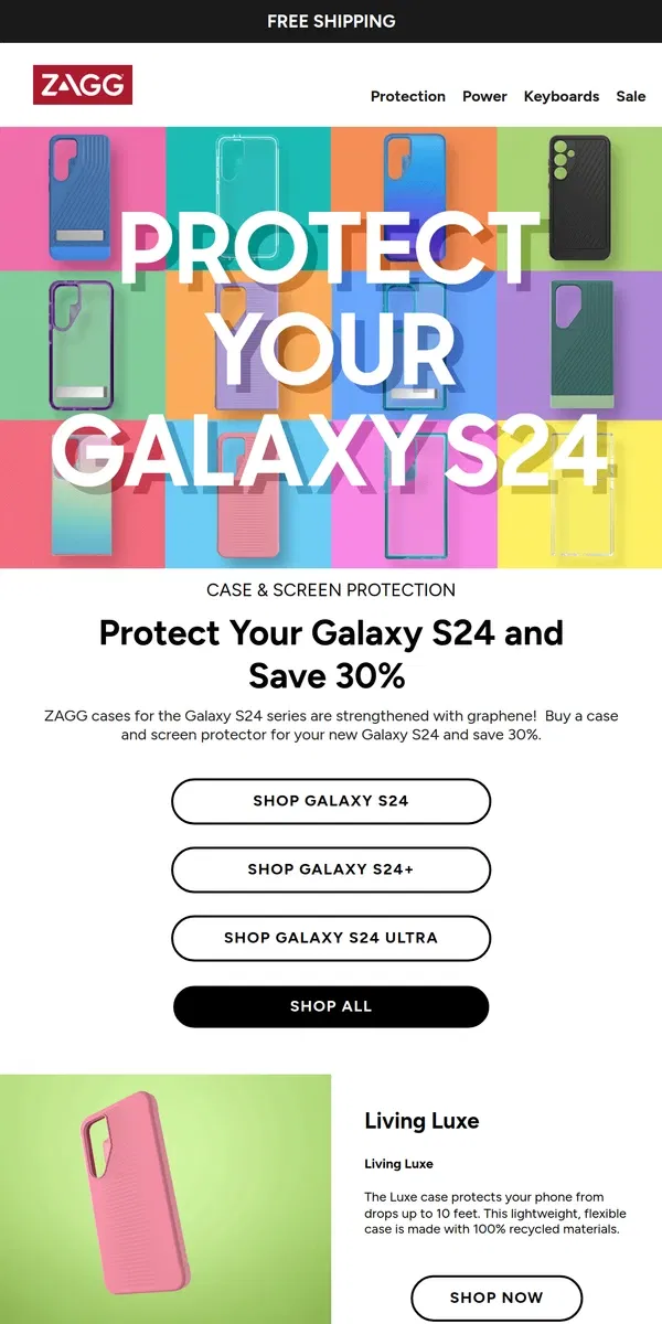 Email from ZAGG. 🛡️📱 Protect Your Galaxy S24