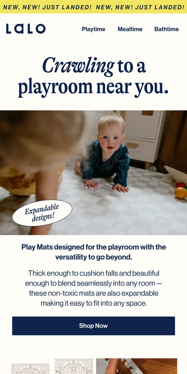 Email from Lalo. Meet the Play Mat of your dreams