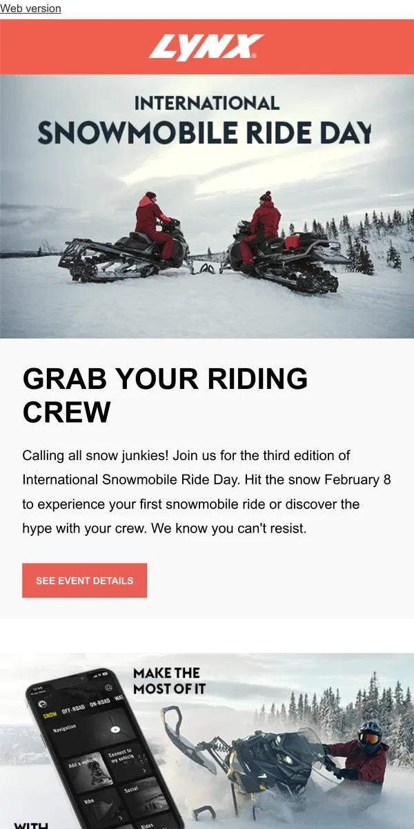 Email from Lynx. Got plans? Now you do