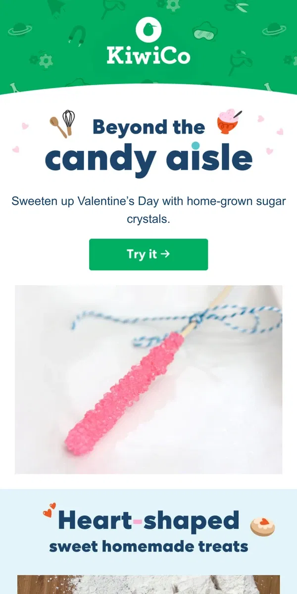 Email from KiwiCo. DIY treats made with extra love 💌