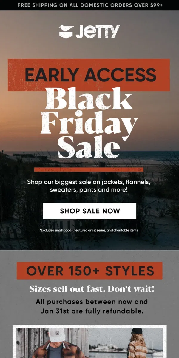 Email from Jetty. Early Access Black Friday Sale! 💰