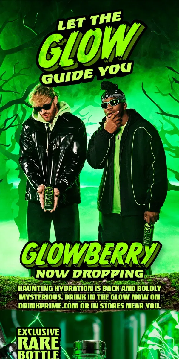 Email from PRIME. Glowberry is back & bolder than ever