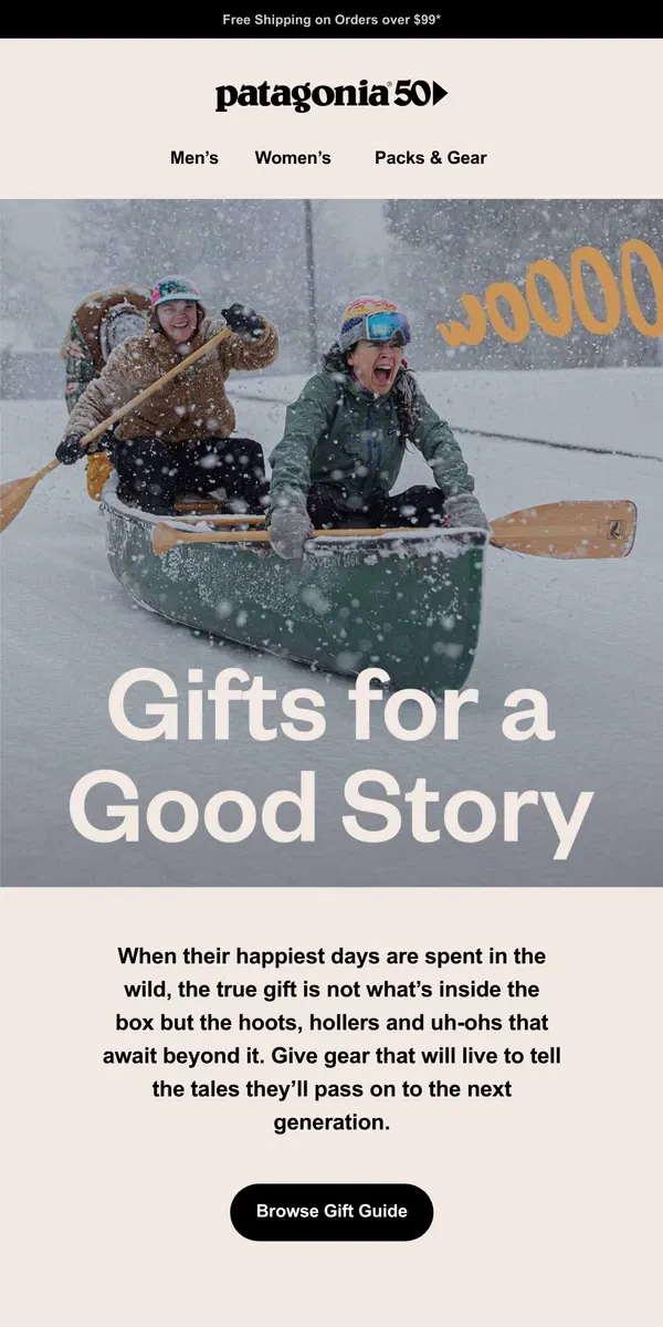 Email from Patagonia. Our 2023 Gift Guide