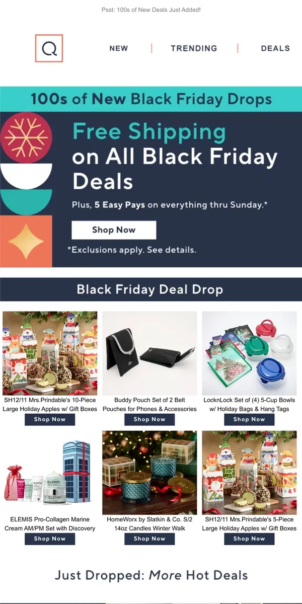 Email from QVC. Free Shipping! Doorbusters Galore