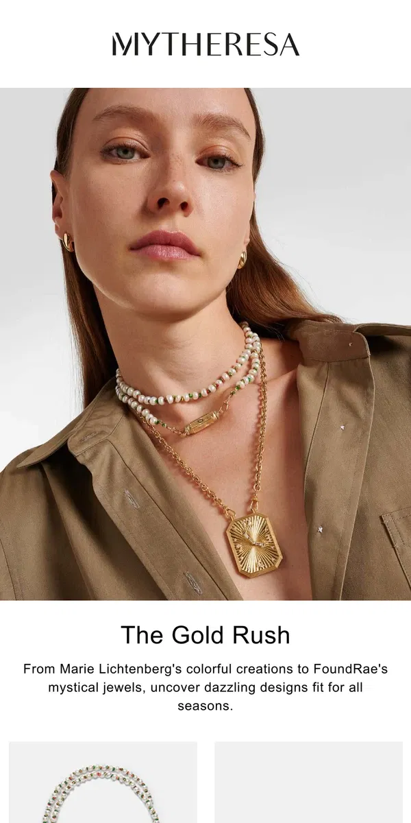 Email from Mytheresa. Fine jewelry for him, for her, and forever