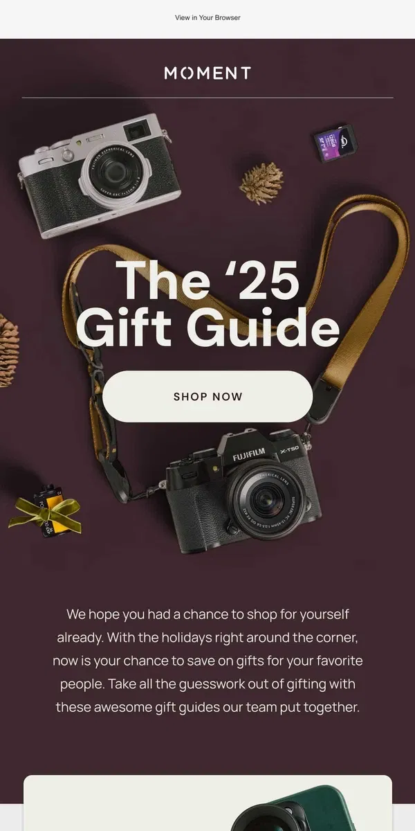 Email from Moment. Take The Guesswork Out Of Gifting