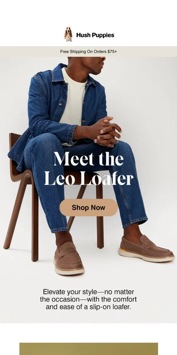 Email from Hush Puppies. Our-Need-Now Men's Loafer