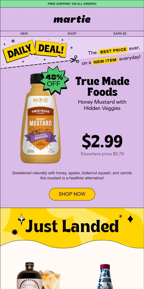 Email from Martie. 😍 Fabbri, Once Again Almond Butter, Proper Wild Energy Shots and 25 more NEW Deals!