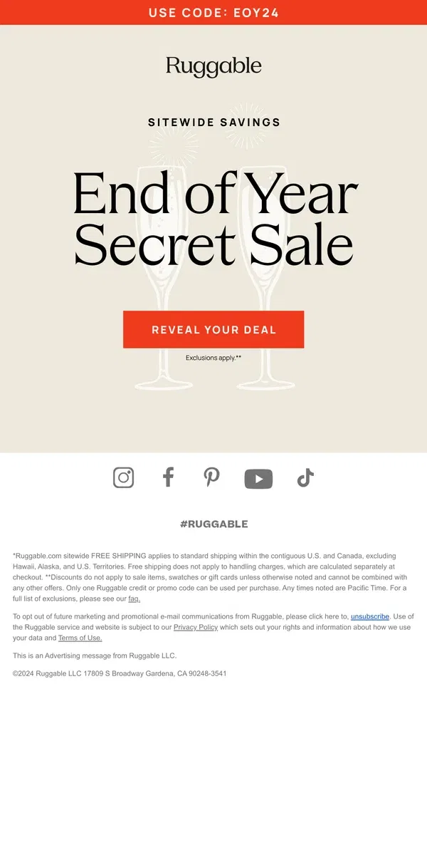 Email from Ruggable. Fwd: Hellooo sitewide sale 👋