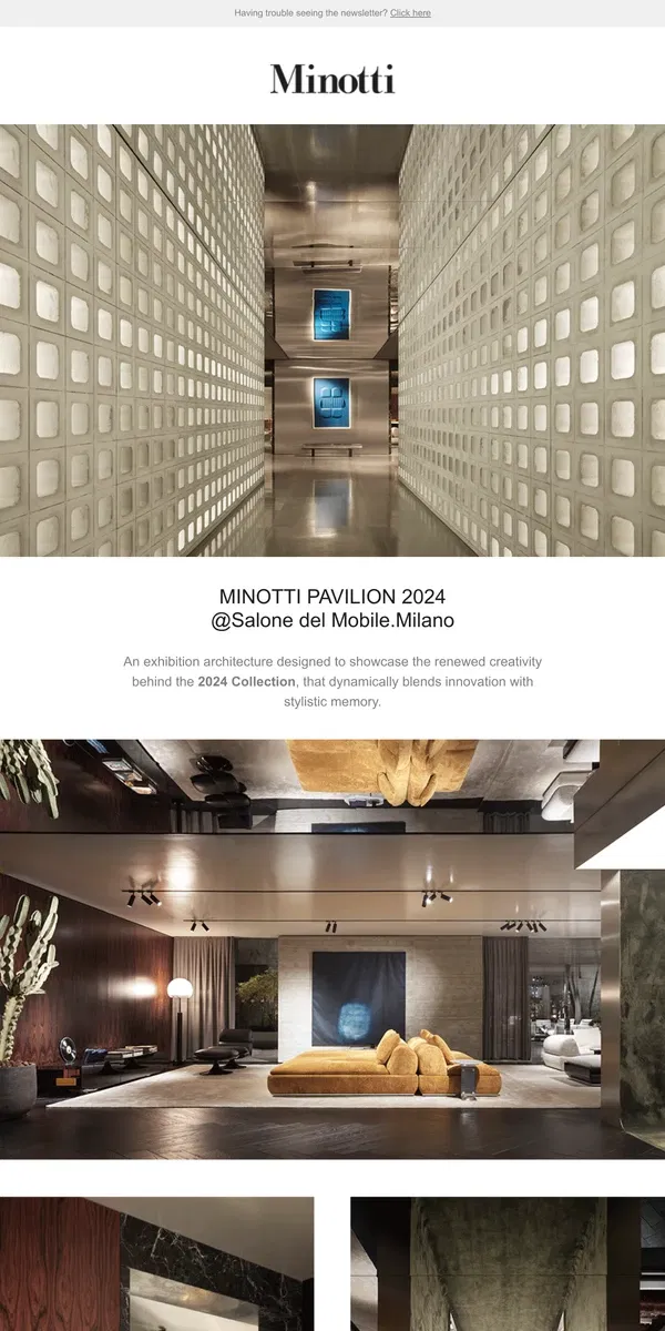 Email from MINOTTI. MINOTTI PAVILION 2024 @Salone del Mobile.Milano