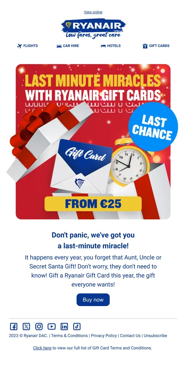 Email from Ryanair. Oops, you're on the naughty list 🫢