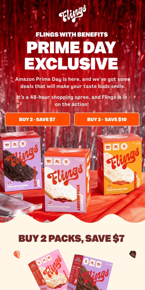 Email from Flings. Prime Day with Flings! 🤩