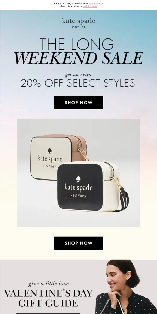 Email from Kate Spade. Enjoy up to 70% + 20% off select must-haves