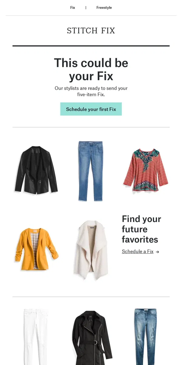 Email from Stitch Fix. Could all this be yours?