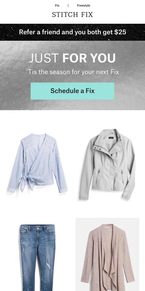 Email from Stitch Fix. Fresh style picks