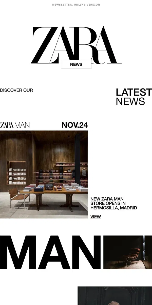 Email from Zara. Discover our latest news #zaraman