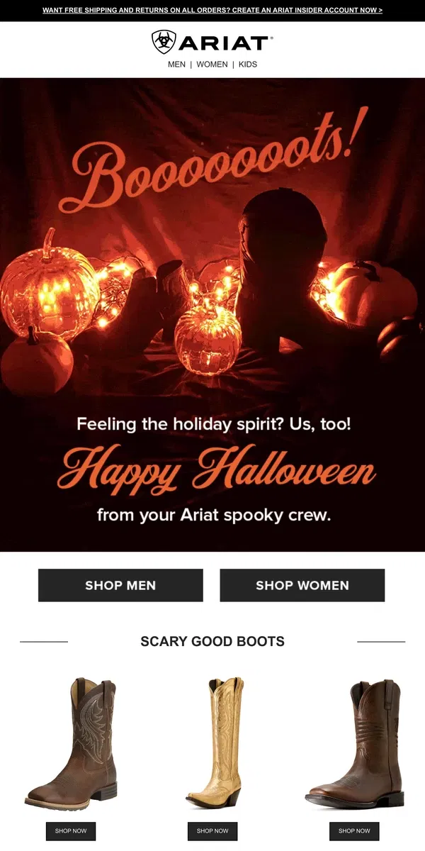 Email from Ariat. 🎃 This is How We Halloween