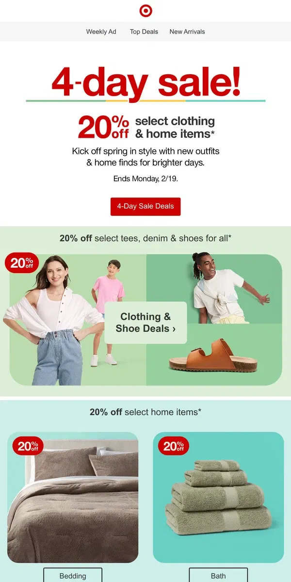 Email from Target. Kick off spring with deals during Target's 4-Day Sale.