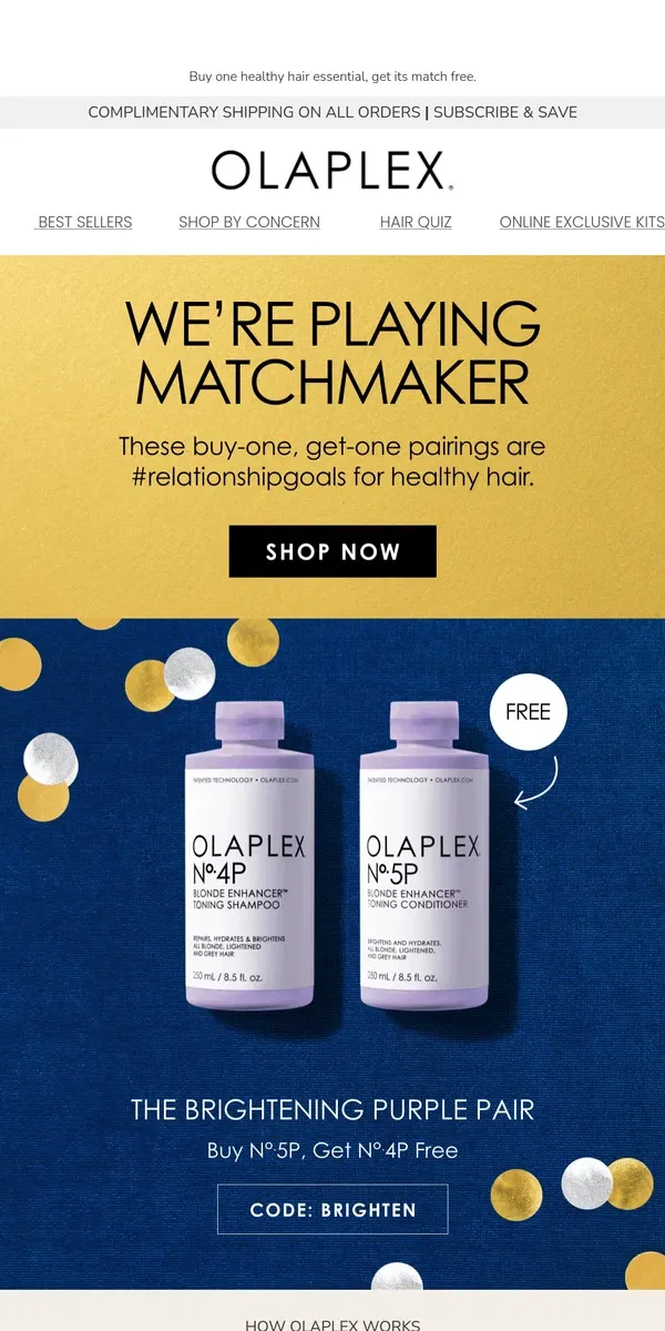 Email from OLAPLEX. So Perfect Couples DO Exist.