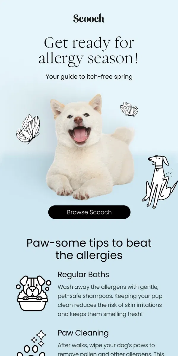 Email from Scooch. Get ready for allergy season!