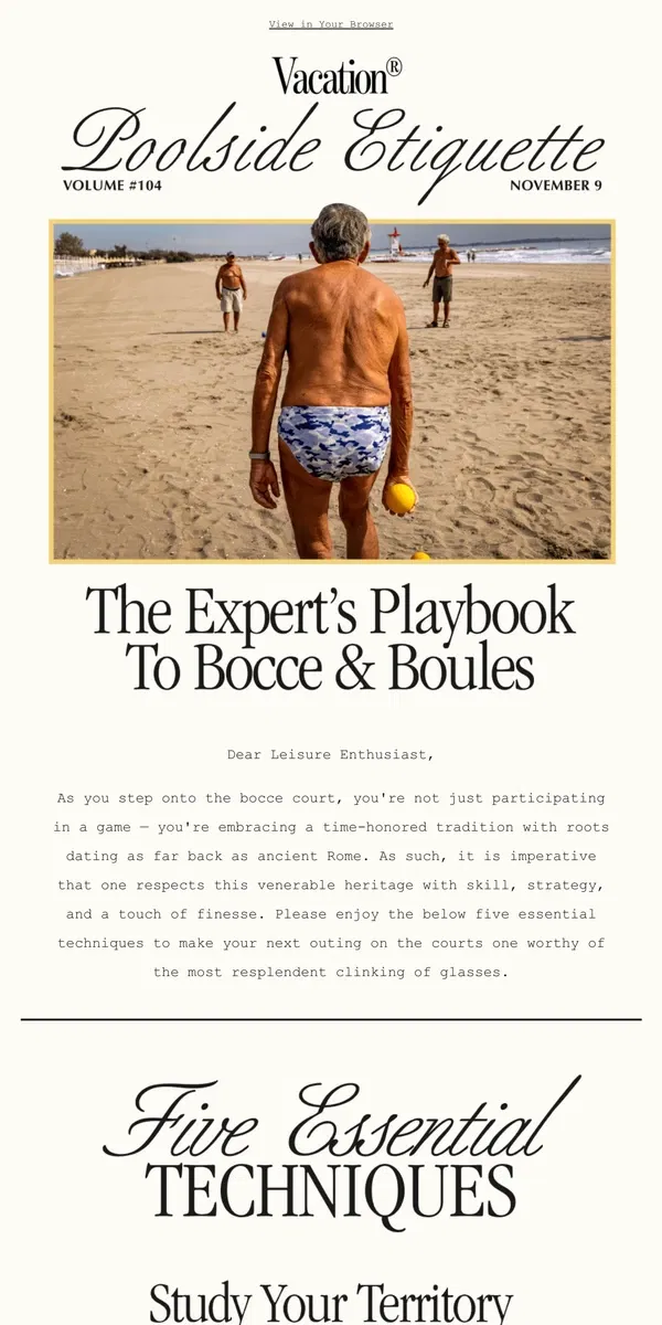 Email from Vacation. 🍸 The Expert’s Playbook to Bocce & Boules