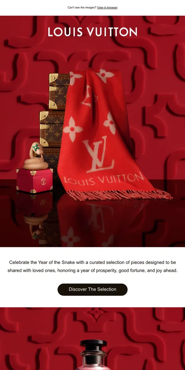 Email from Louis Vuitton. Louis Vuitton Lunar New Year