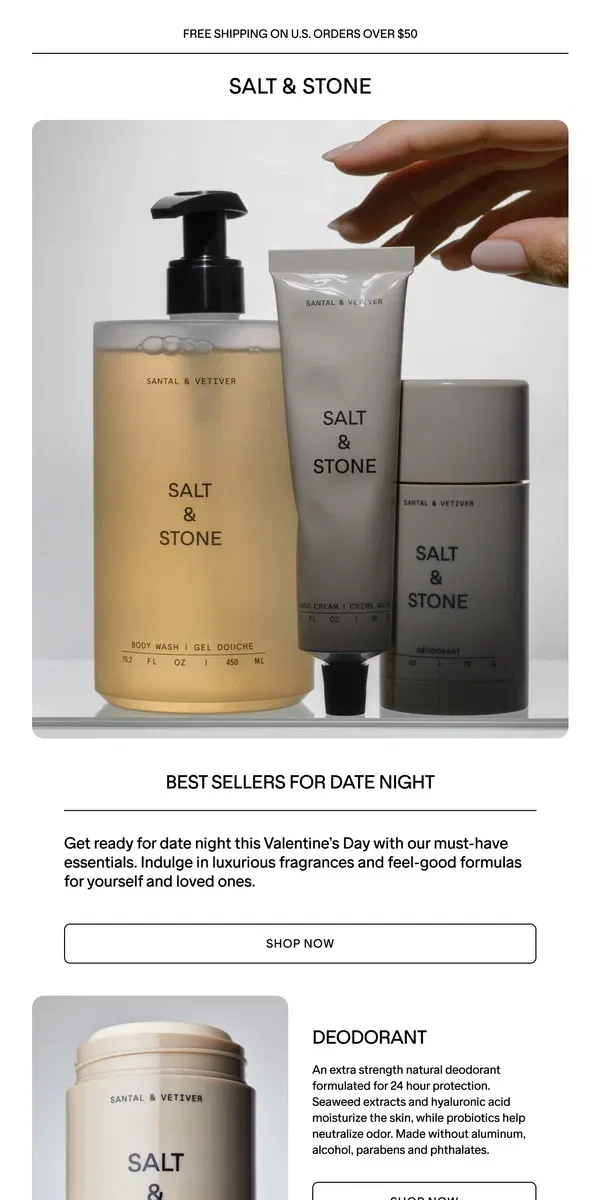 Email from SALT & STONE. Get Valentine’s Day Ready ❤️