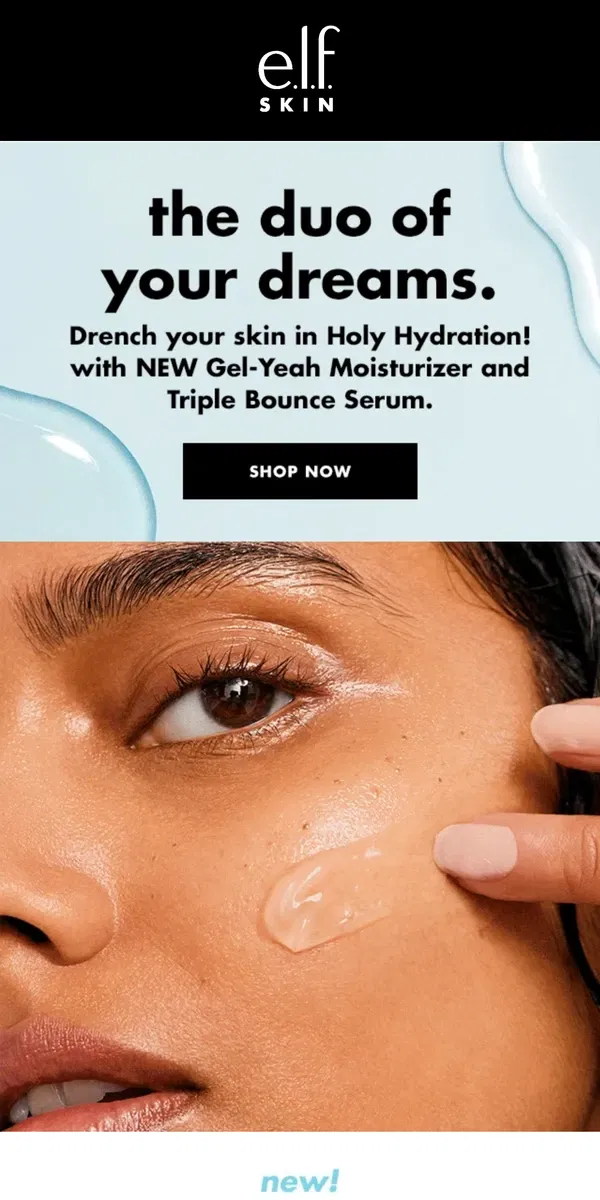 Email from e.l.f.. The Holy Hydration! duo of your dreams 💦