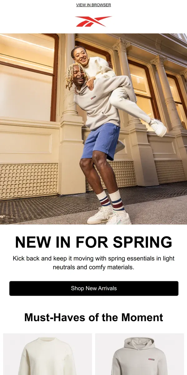 Email from Reebok. Spring has sprunggg 😊