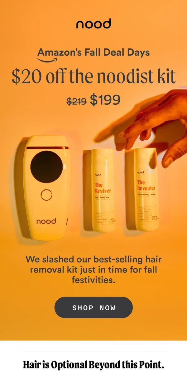 Email from Nood. 48 Hours Only: Fall Deal Days!