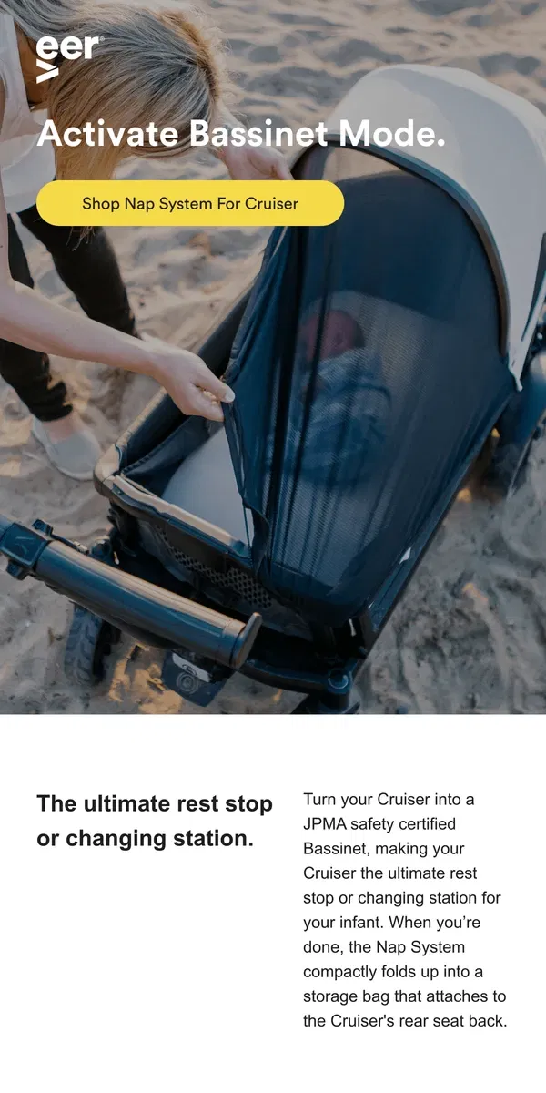 Email from Veer. Watch Cruiser Turn Into a Bassinet