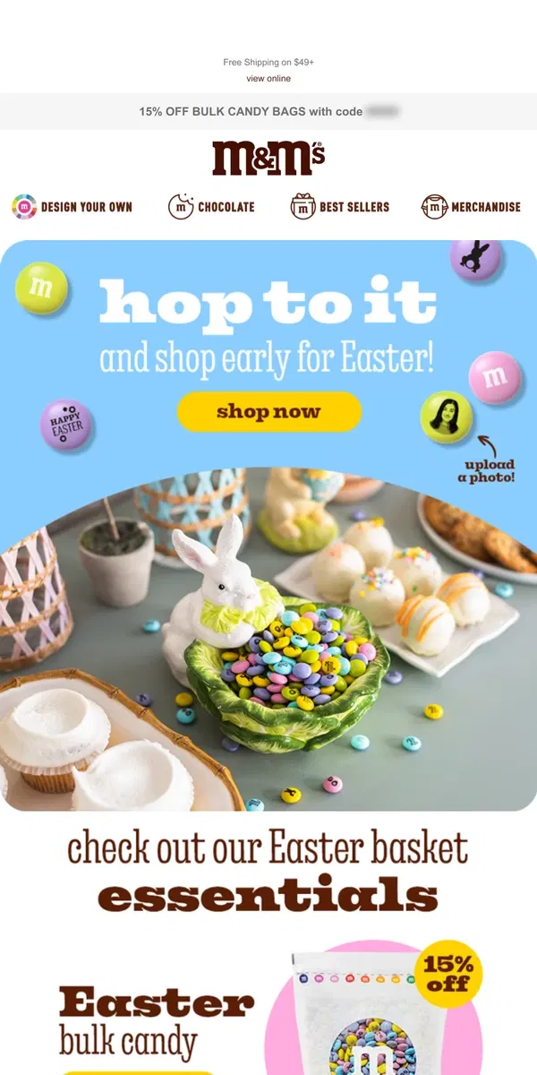 Email from M&M's. 🐰 Easter Essentials for Everybunny