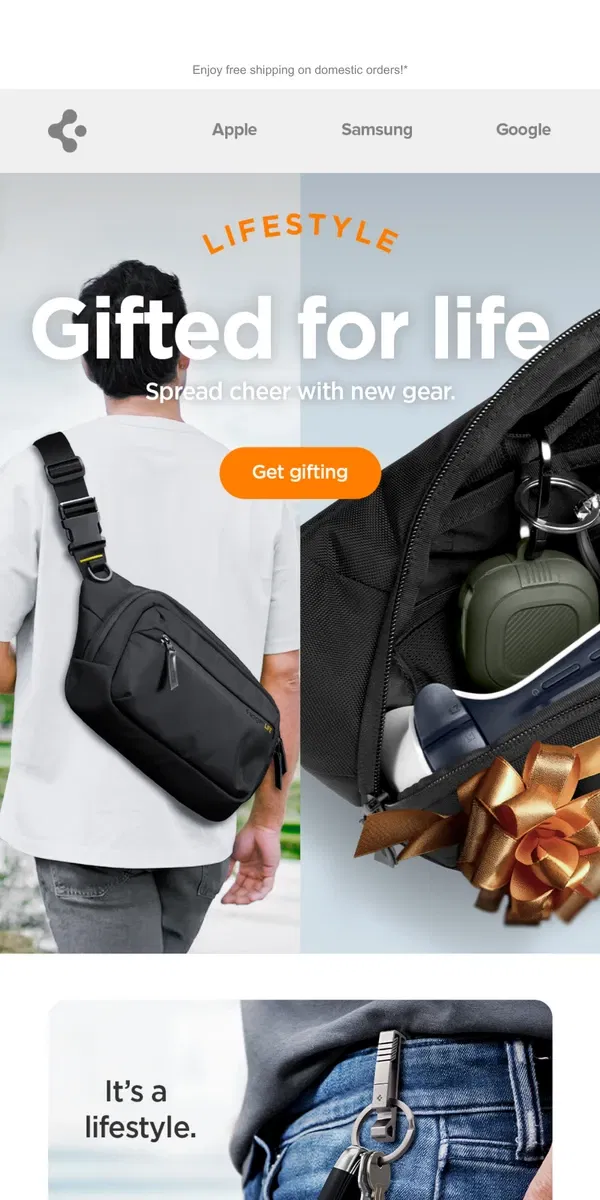 Email from Spigen. New gifts for life 🎁