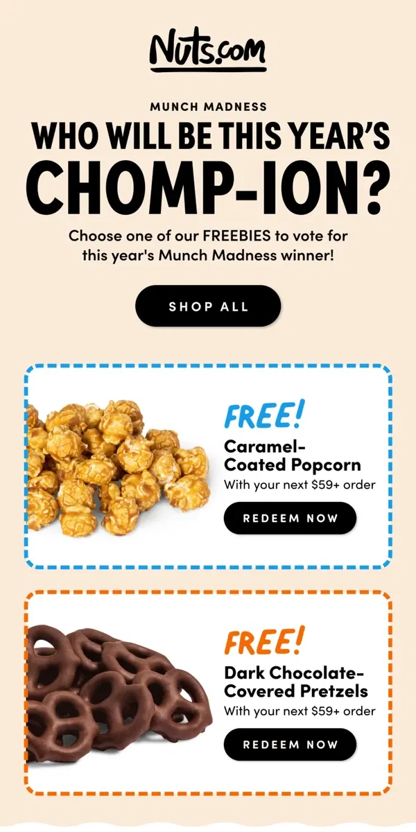 Email from Nuts.com. Don't Miss Out 🎁