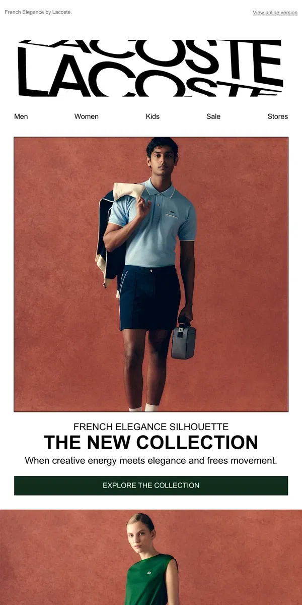 Email from Lacoste. Trending Now: The New Collection