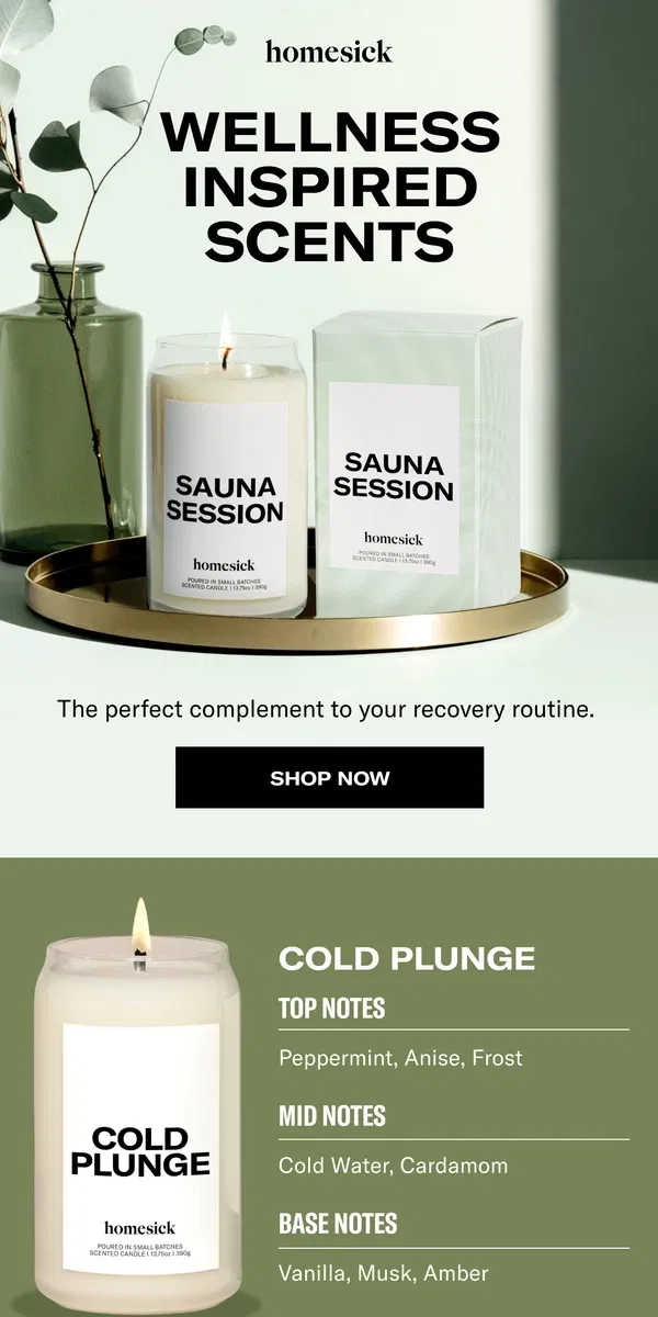 Email from Homesick Candles. How’s your New Year’s resolution coming along?