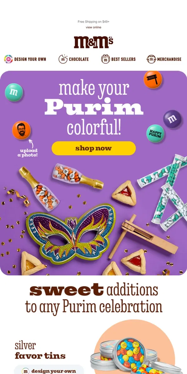 Email from M&M's. Purim Will Be Here Soon!