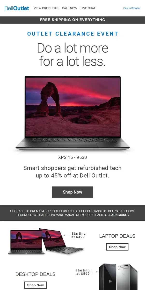 Email from Dell. Clearance pricing while inventory lasts.