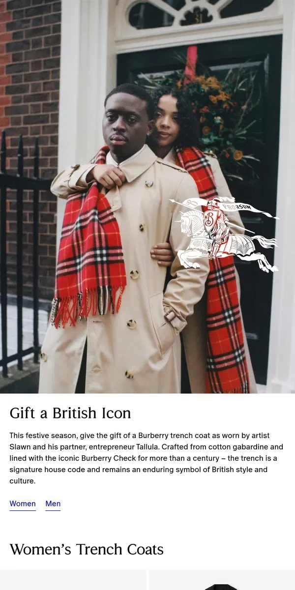 Email from Burberry. The ultimate gift: a Burberry trench