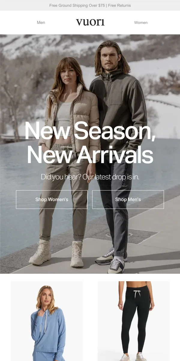 Email from Vuori. Have you seen our new arrivals?