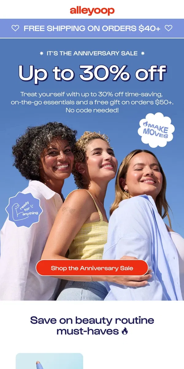 Email from Alleyoop. Don’t miss up to 30% off!