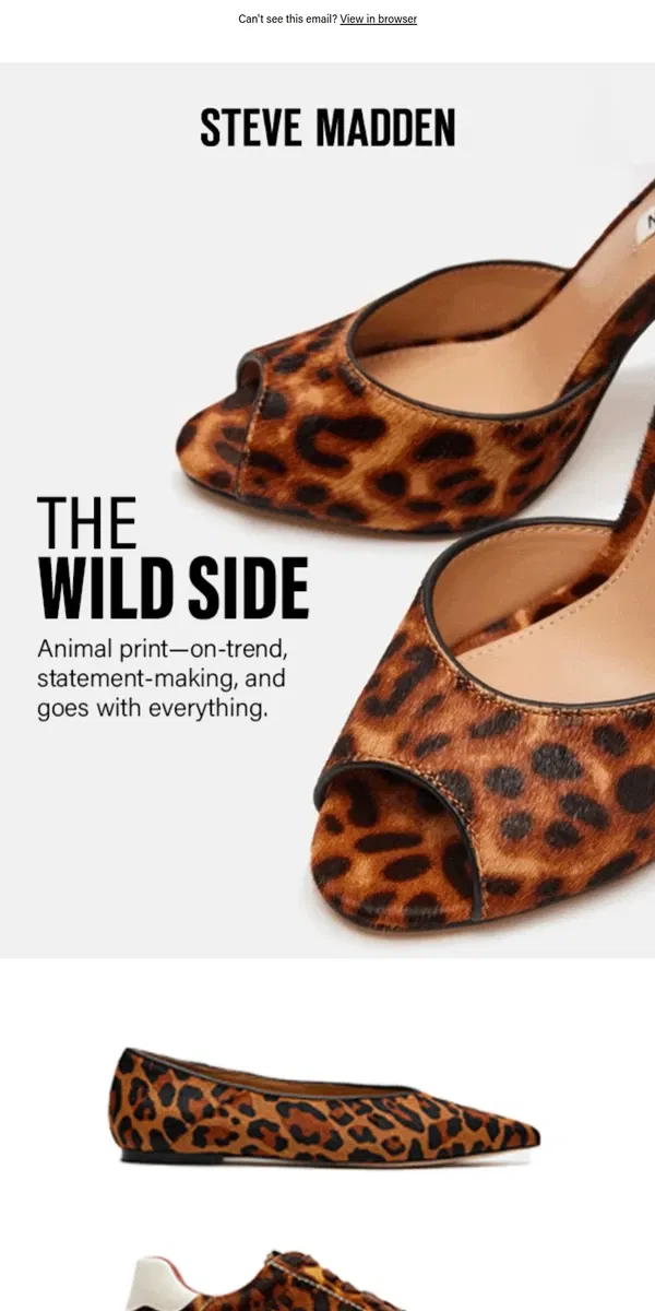 Email from Steve Madden. Walk On The Wild Side